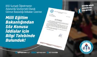 Suriyeli Öğretmenler Devlet Okullarına Atanmış mıdır? Milli Eğitim Bakanlığına Sorduk