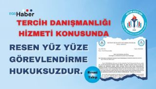 Tercih Danışmanlığı Hizmetinin Gönüllülük Esasına Göre Online/yüz Yüze Yapılması Talebini Meb’e İlettik