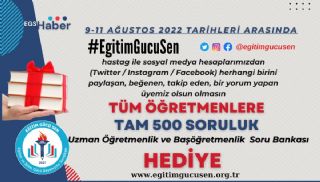 TÜM ÖĞRETMENLERE HEDİYEMİZDİR!