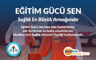 Tüm Üyelerimize “Medline Acil Sağlık Hizmeti Üyeliği” Hediyemizdir