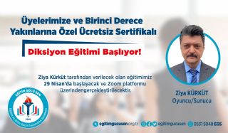 Uzman Oyuncu Ziya Kürküt'ün Sunduğu Sertifikalı Diksiyon Eğitimi